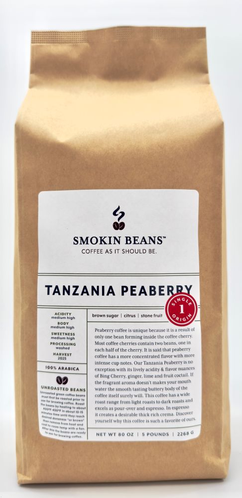 G4x6 – 5lb Tanzania Peaberry w G4x6 – 5lb Tanzania Peaberry w