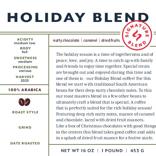 Holiday Blend (signature blend) unroasted green beans