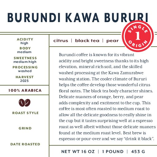 Burundi (bulk wholesale) green coffee beans