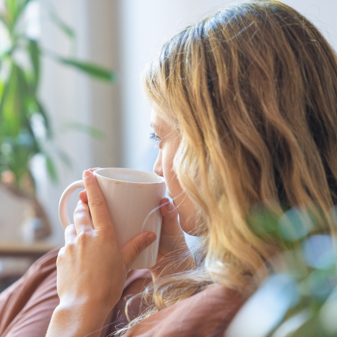 Sipping on coffee
